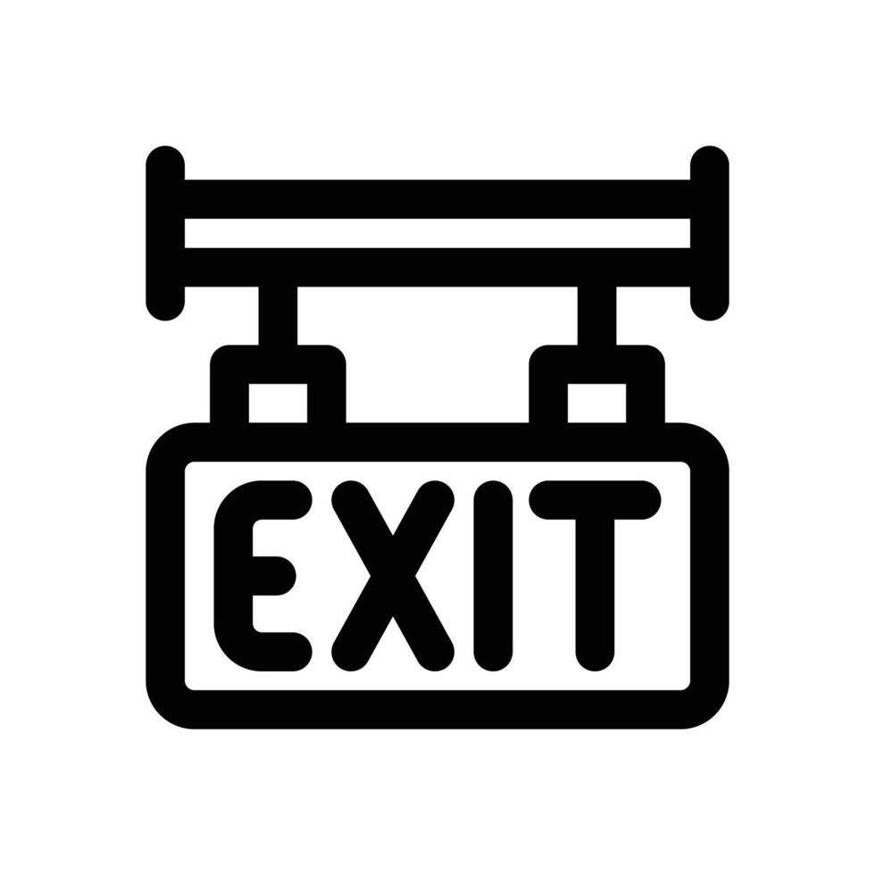 exit line icon. Clean and minimalist icon for websites and mobile apps. vector
