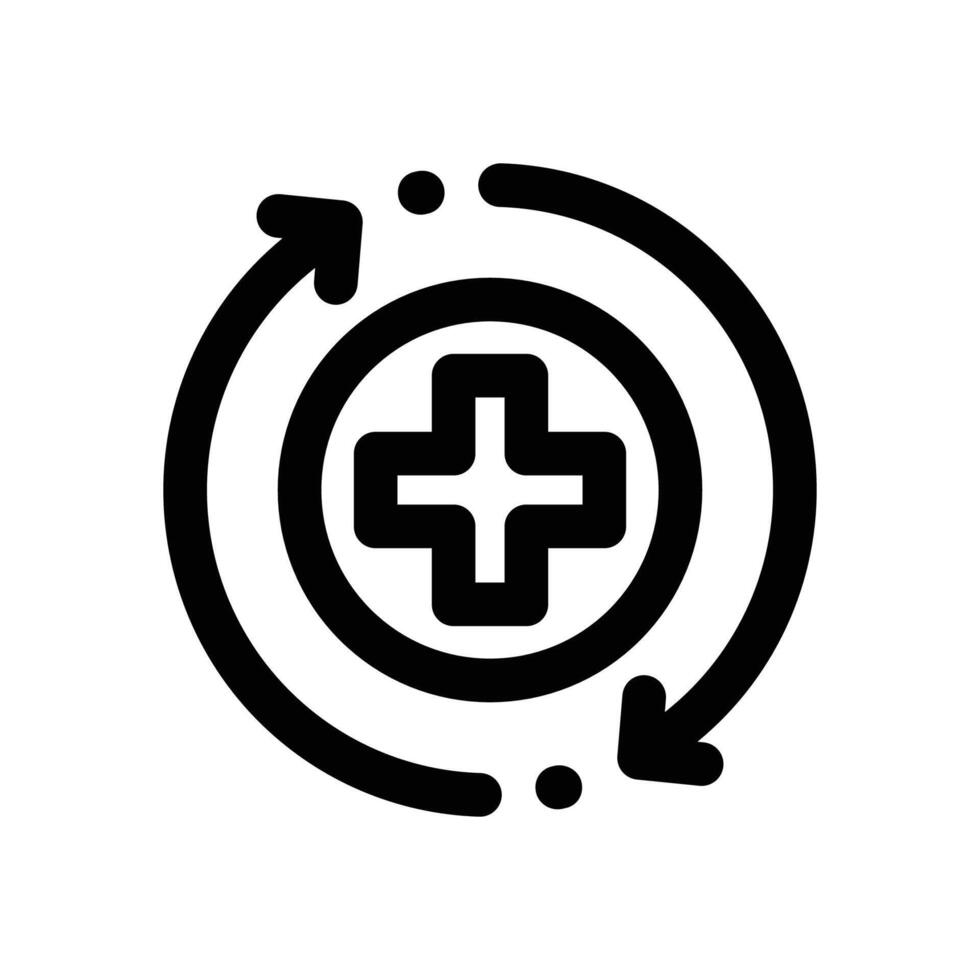 recovery line icon. Clean and minimalist icon for websites and mobile apps. vector