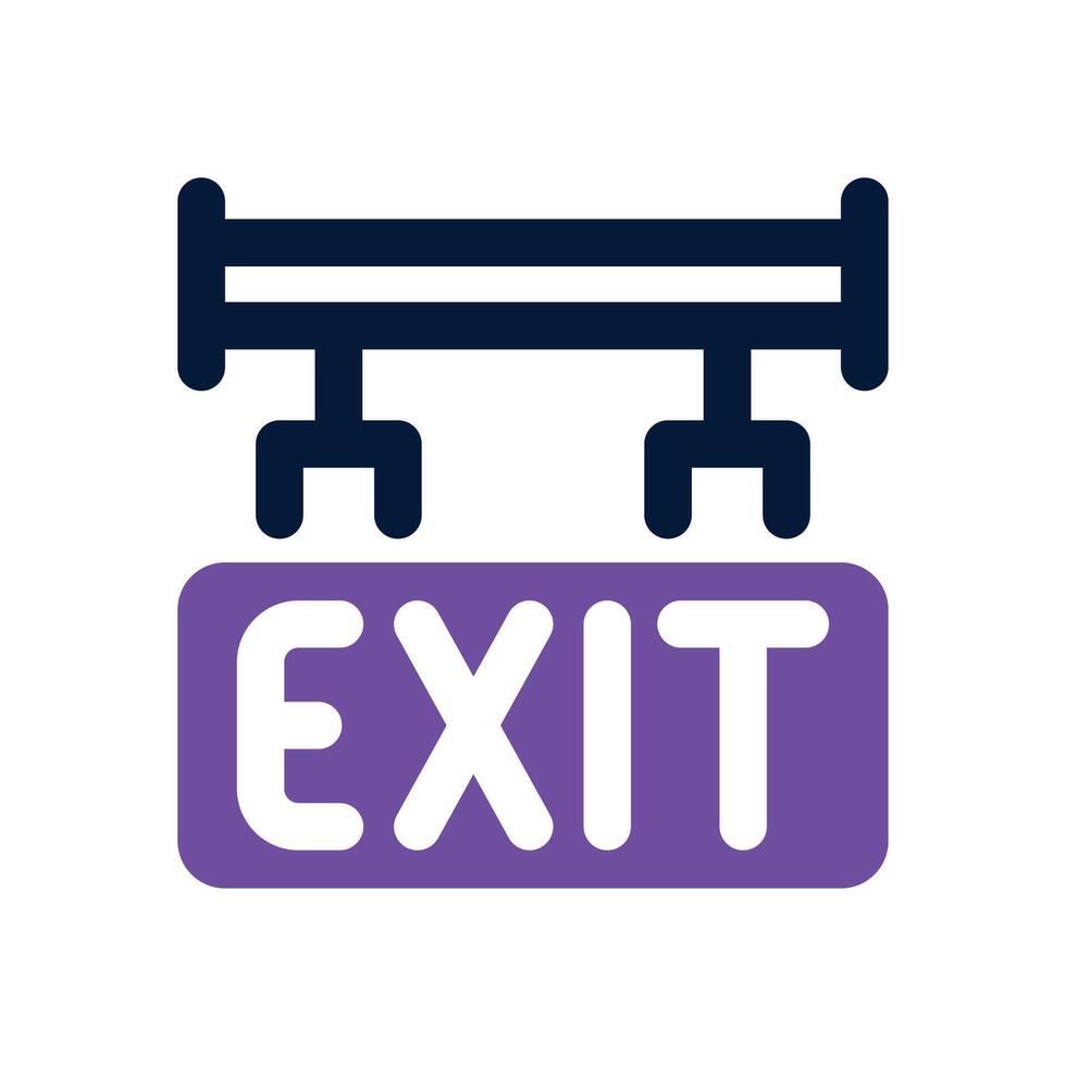 exit dual tone icon. Sleek and modern icon for websites and mobile apps. vector
