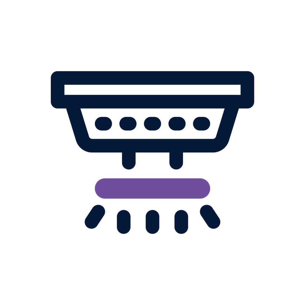 smoke detector dual tone icon. Sleek and modern icon for websites and mobile apps. vector