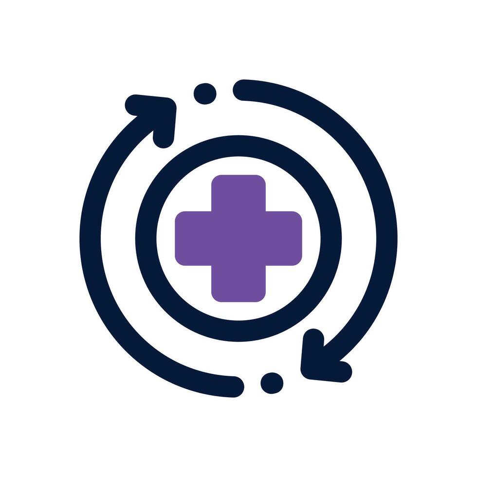 recovery dual tone icon. Sleek and modern icon for websites and mobile apps. vector