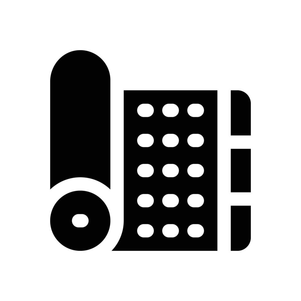 yoga mat glyph icon. Strong and solid icon for websites and mobile apps. vector