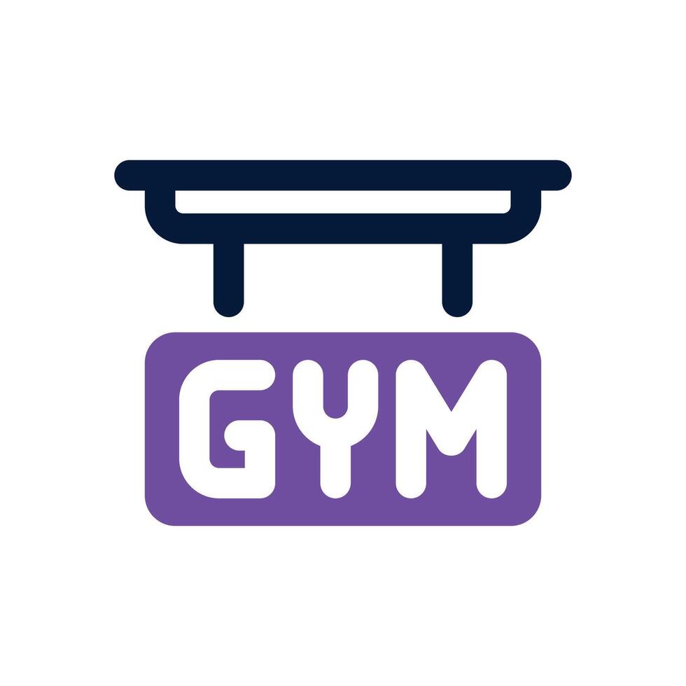 gym dual tone icon. Sleek and modern icon for websites and mobile apps. vector