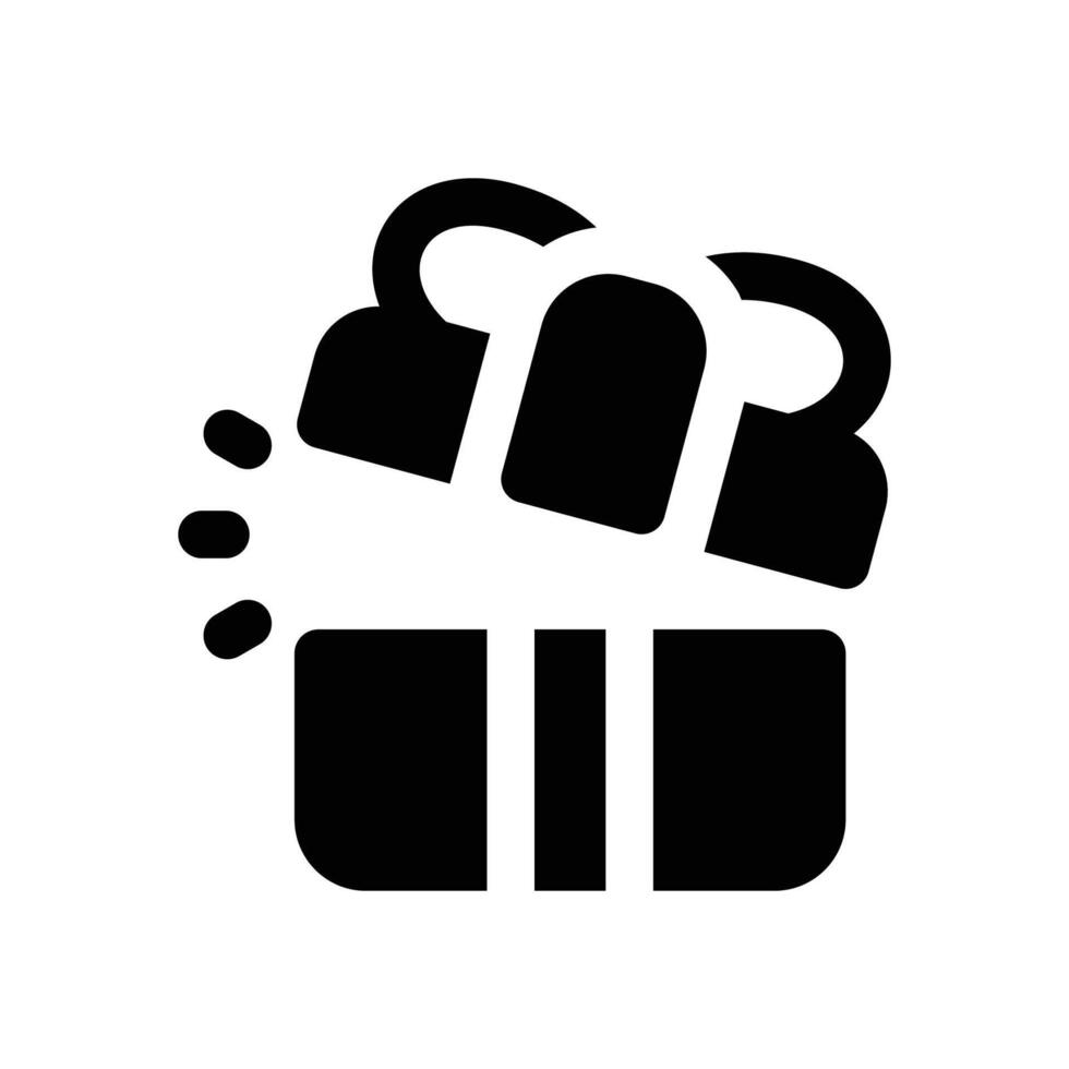 gift glyph icon. Strong and solid icon for websites and mobile apps. vector