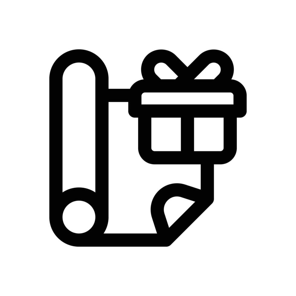 wrapping line icon. Clean and minimalist icon for websites and mobile apps. vector