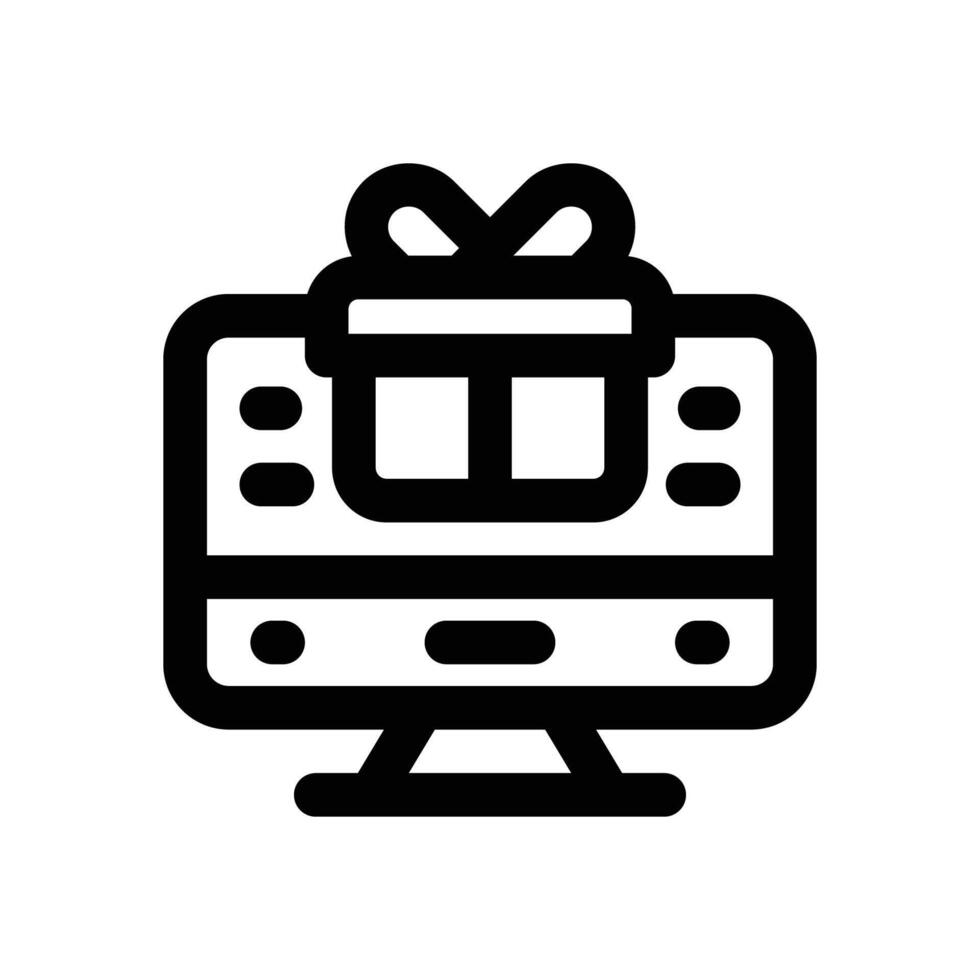online gift line icon. Clean and minimalist icon for websites and mobile apps. vector