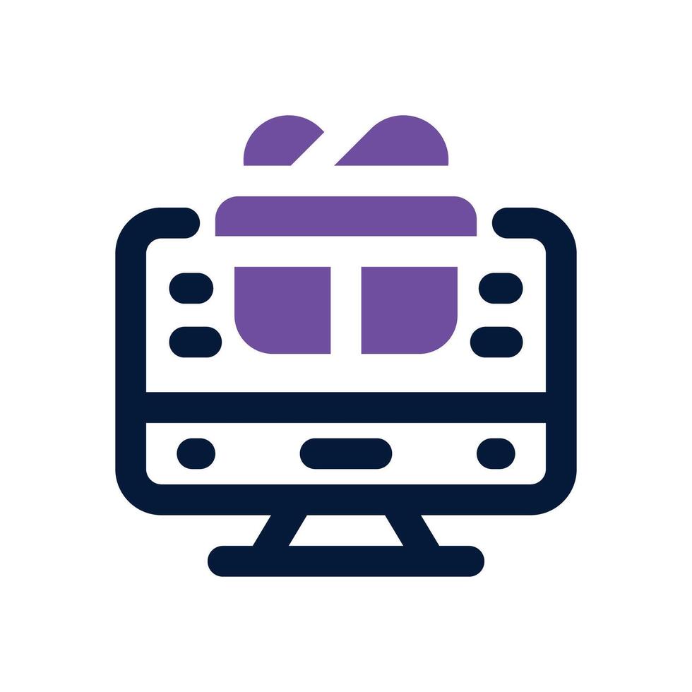 online gift dual tone icon. Sleek and modern icon for websites and mobile apps. vector