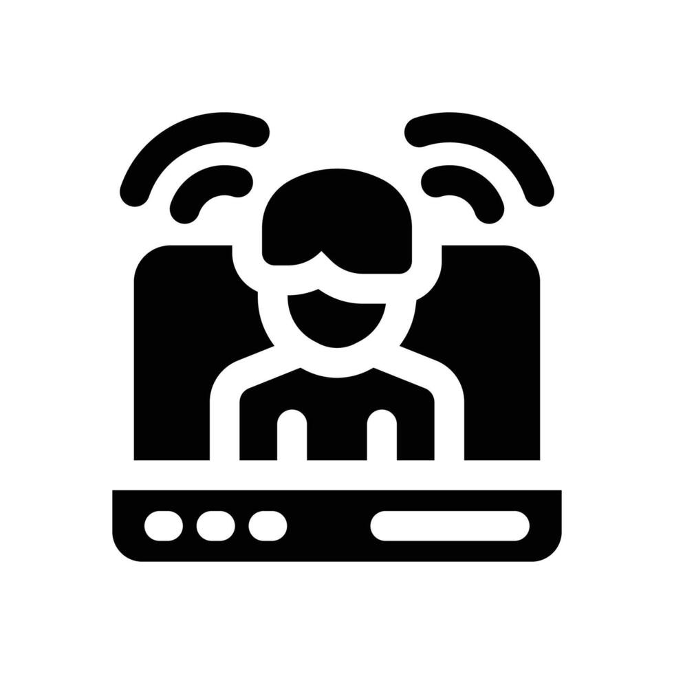 influencer glyph icon. Strong and solid icon for websites and mobile apps. vector