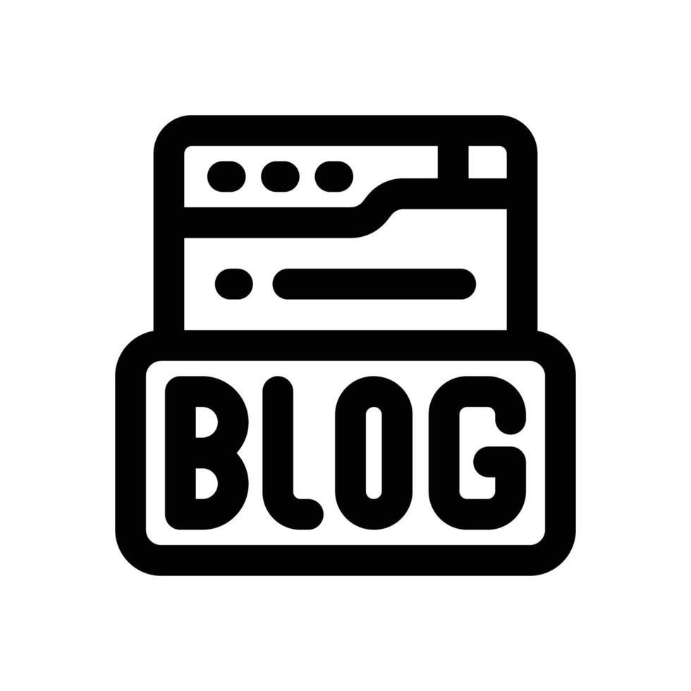 blogging line icon. Clean and minimalist icon for websites and mobile apps. vector