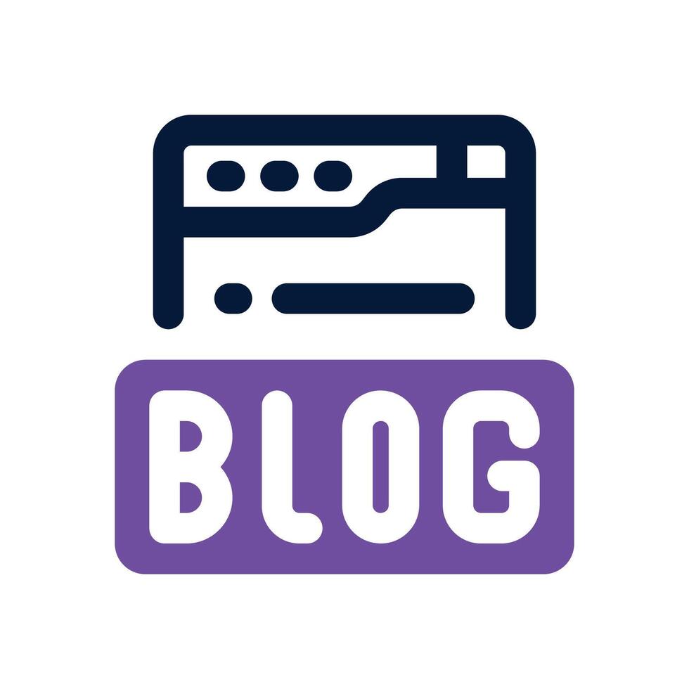 blogging dual tone icon. Sleek and modern icon for websites and mobile apps. vector