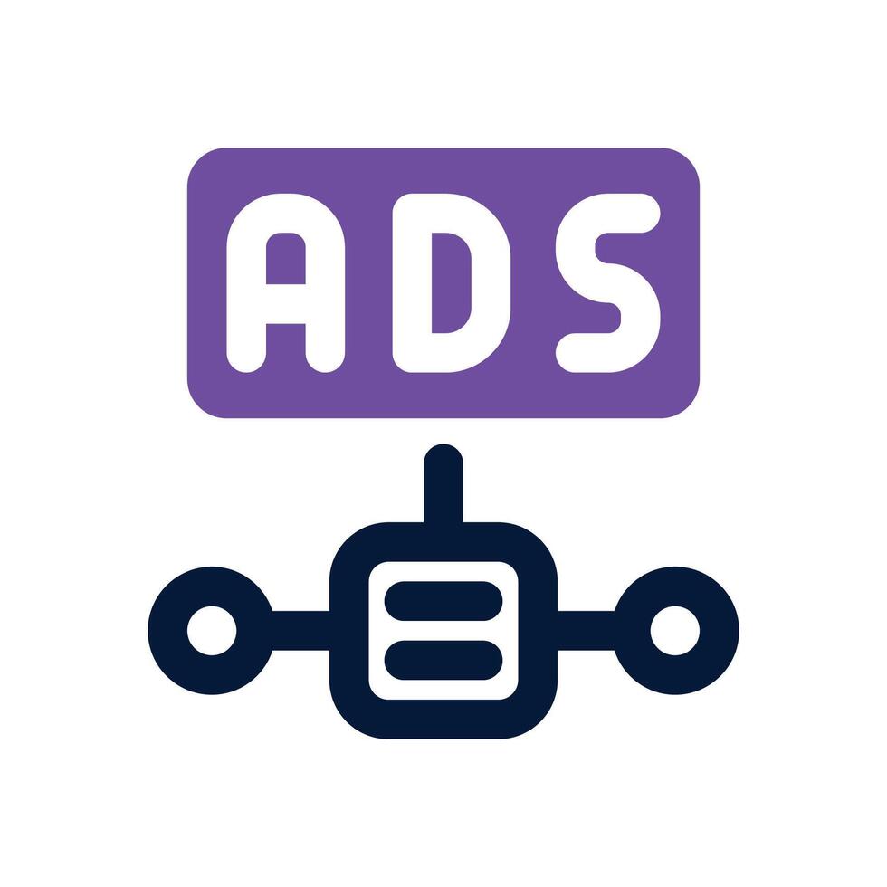 marketing dual tone icon. Sleek and modern icon for websites and mobile apps. vector