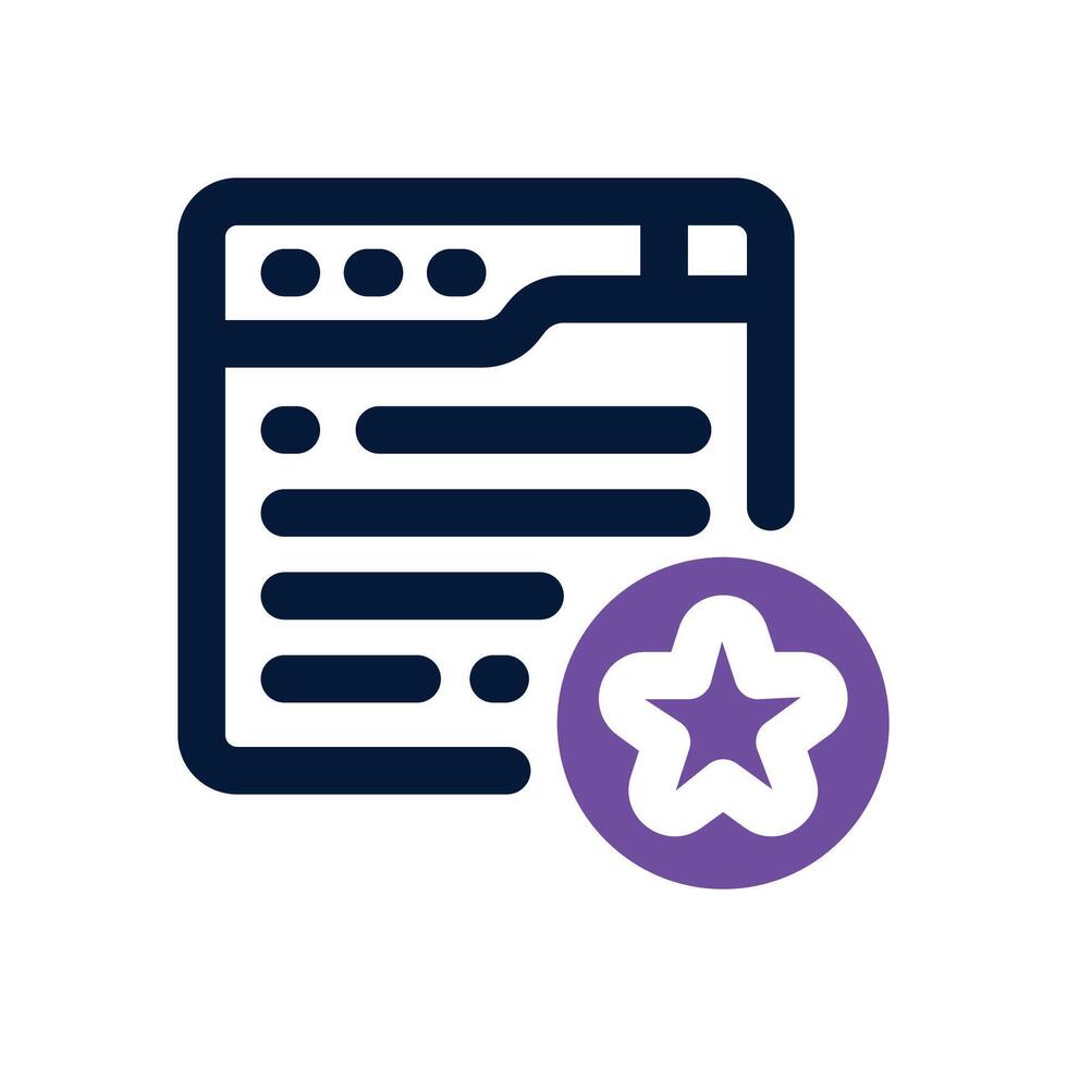star dual tone icon. Sleek and modern icon for websites and mobile apps. vector