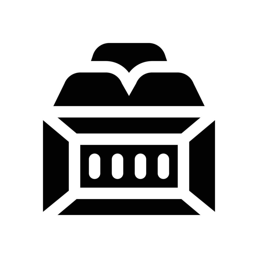 gold ingot glyph icon. Strong and solid icon for websites and mobile apps. vector