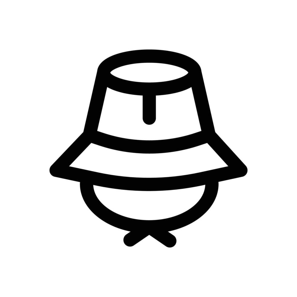bucket hat line icon. Clean and minimalist icon for websites and mobile apps. vector