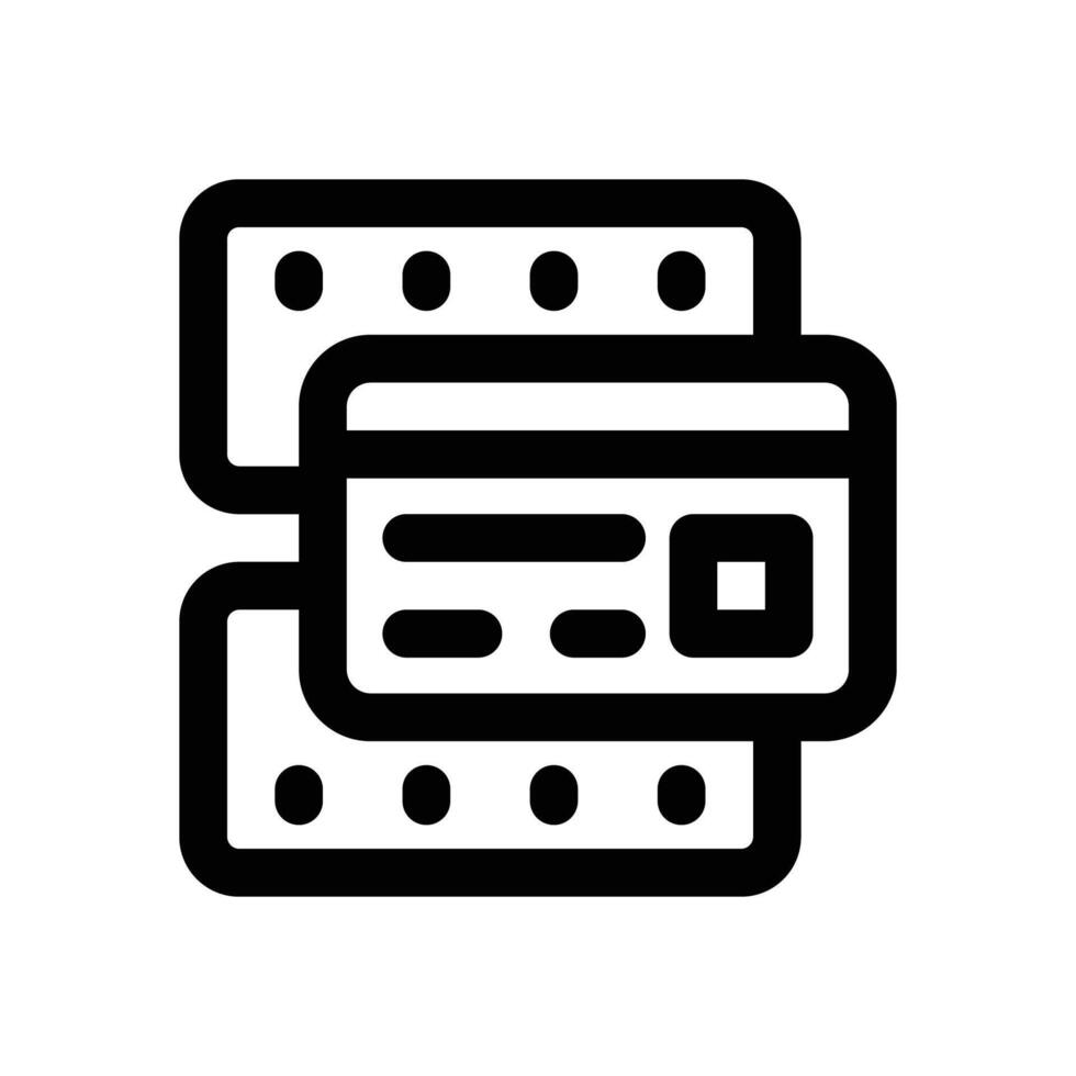 bank card line icon. Clean and minimalist icon for websites and mobile apps. vector