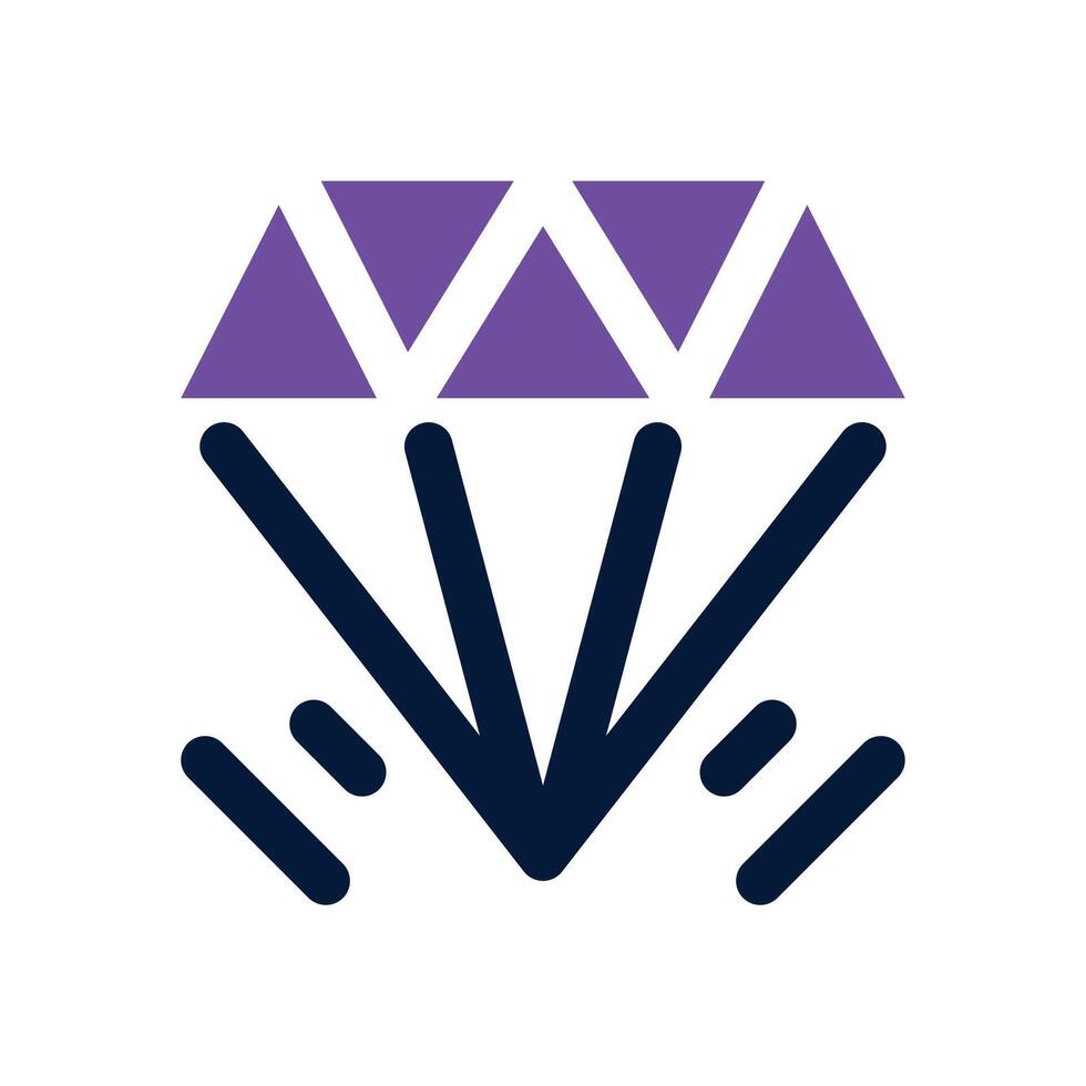 diamond dual tone icon. Sleek and modern icon for websites and mobile apps. vector