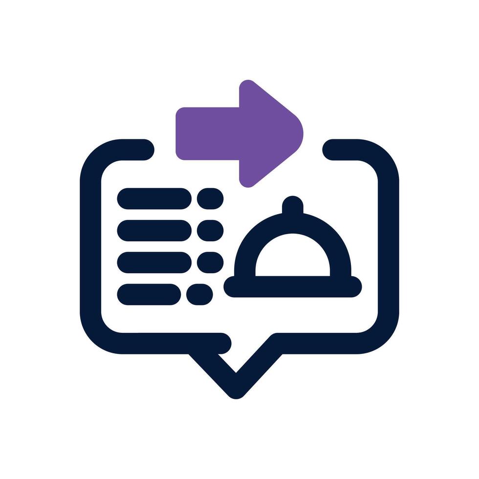 food delivery dual tone icon. Sleek and modern icon for websites and mobile apps. vector