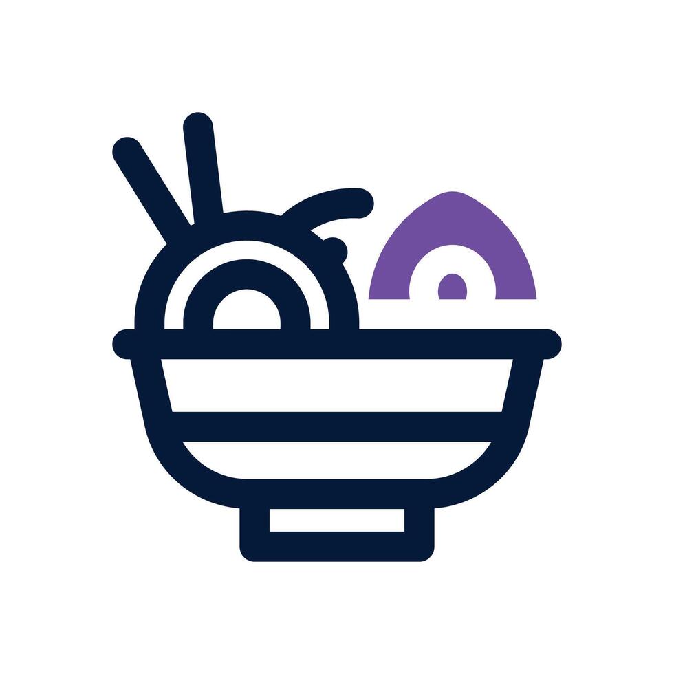 ramen dual tone icon. Sleek and modern icon for websites and mobile apps. vector
