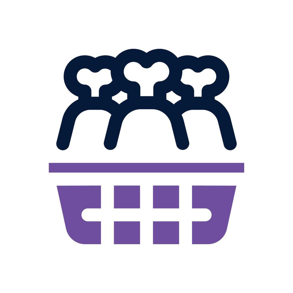 chicken bucket dual tone icon. Sleek and modern icon for websites and mobile apps. vector