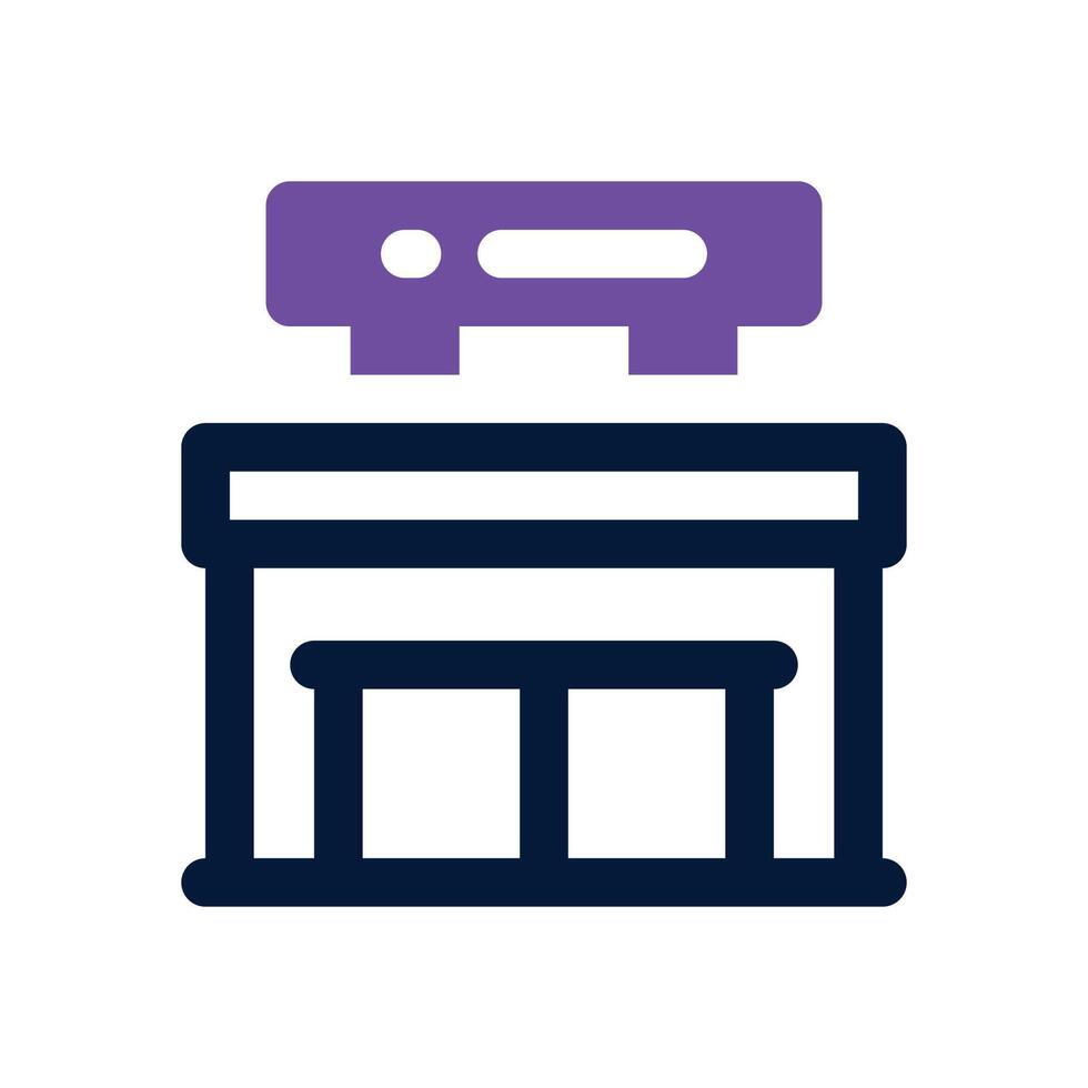 supermarket dual tone icon. Sleek and modern icon for websites and mobile apps. vector