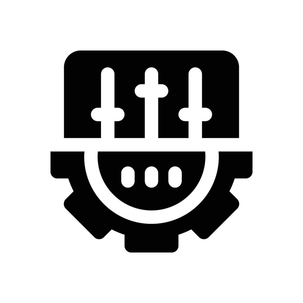 adjustment glyph icon. Strong and solid icon for websites and mobile apps. vector