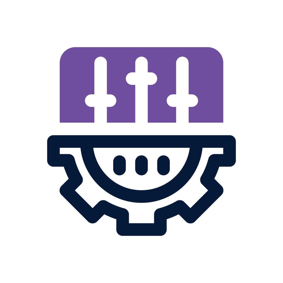 adjustment dual tone icon. Sleek and modern icon for websites and mobile apps. vector