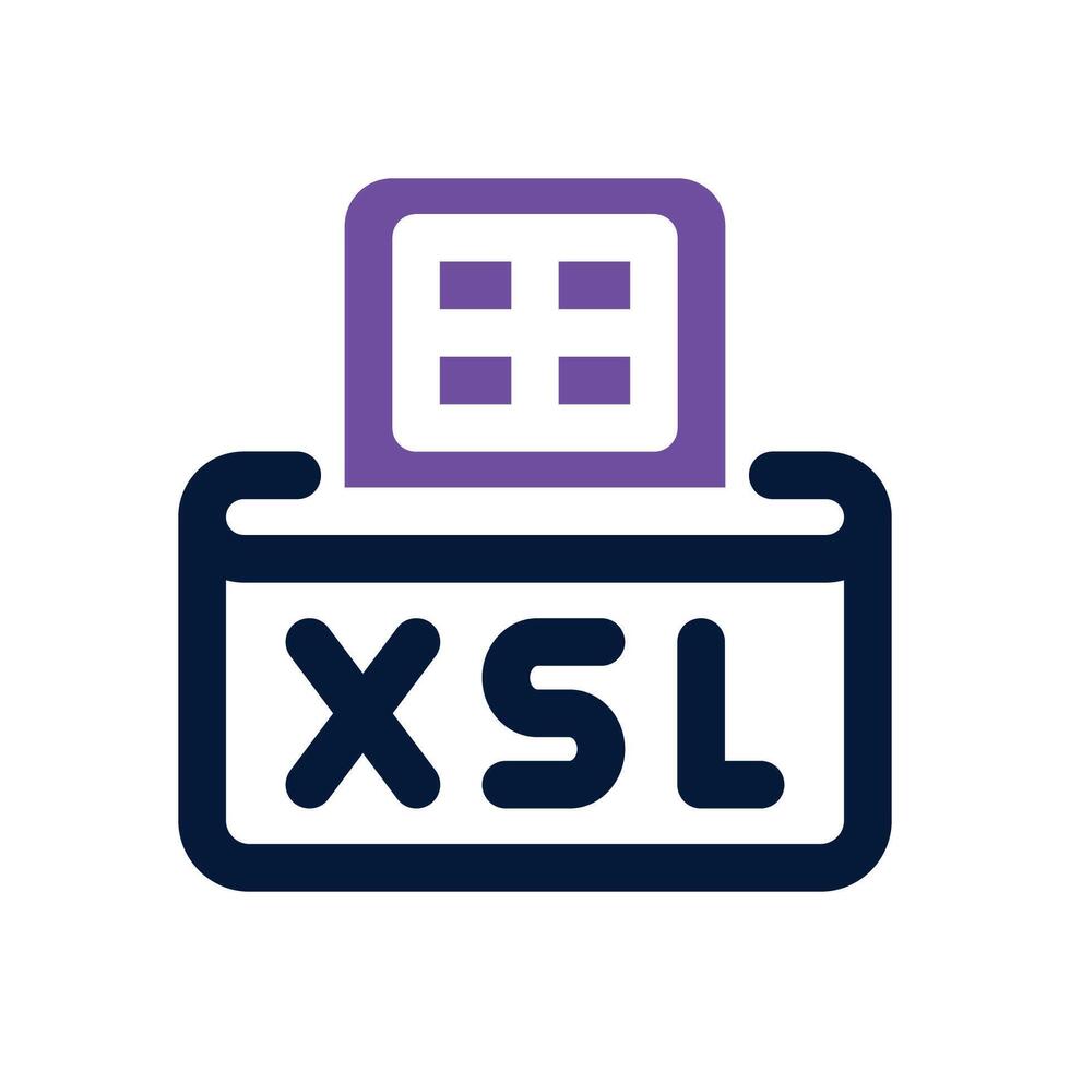 excel dual tone icon. Sleek and modern icon for websites and mobile apps. vector