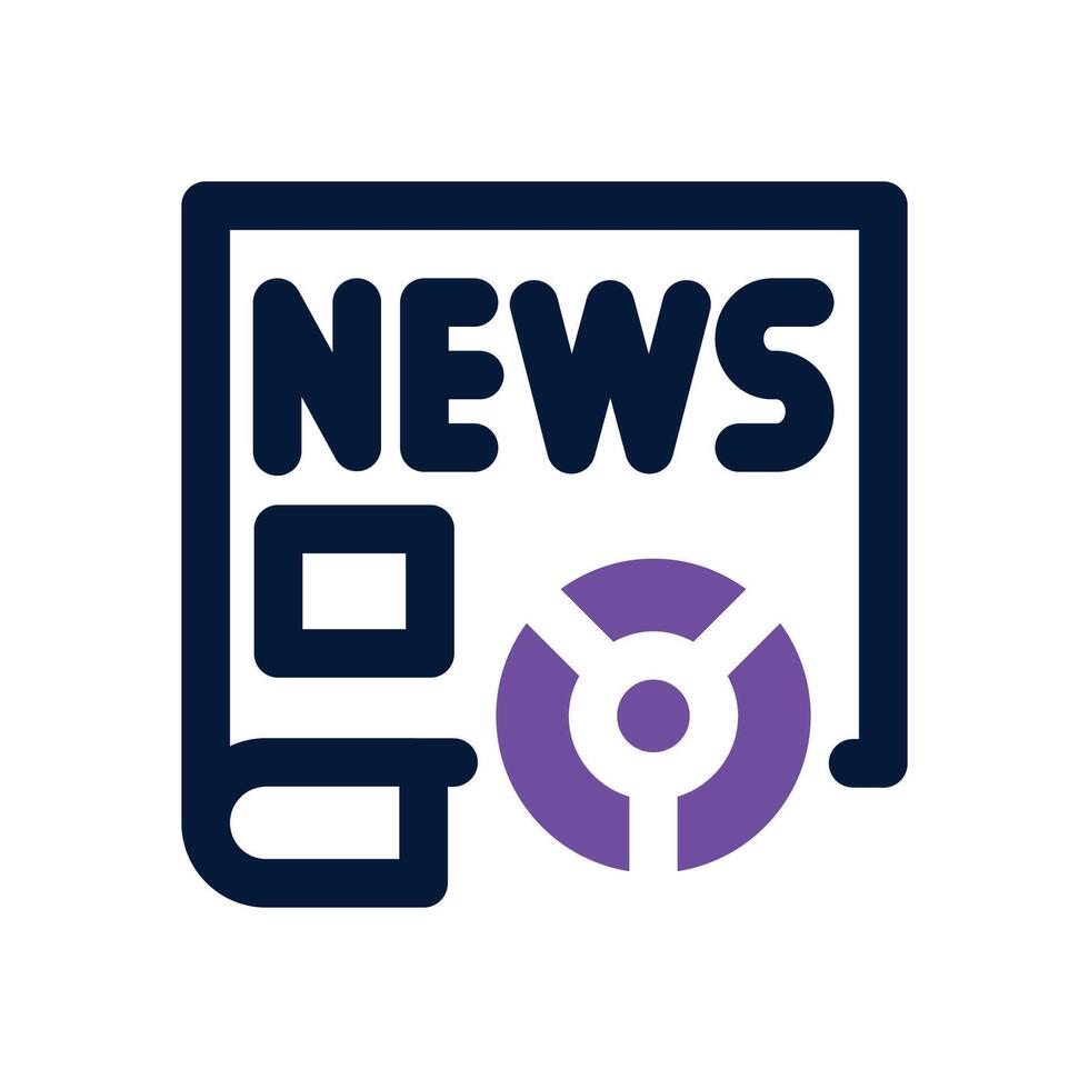 news report dual tone icon. Sleek and modern icon for websites and mobile apps. vector