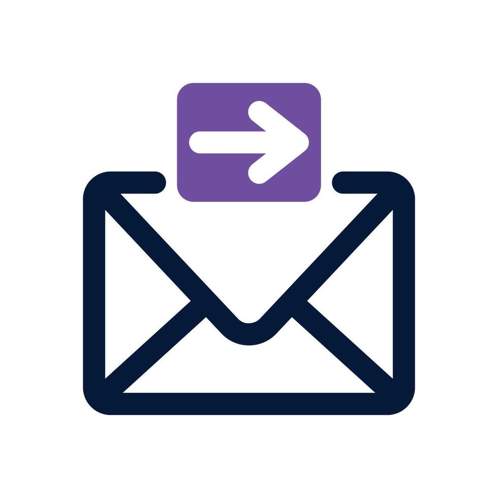 send email dual tone icon. Sleek and modern icon for websites and mobile apps. vector