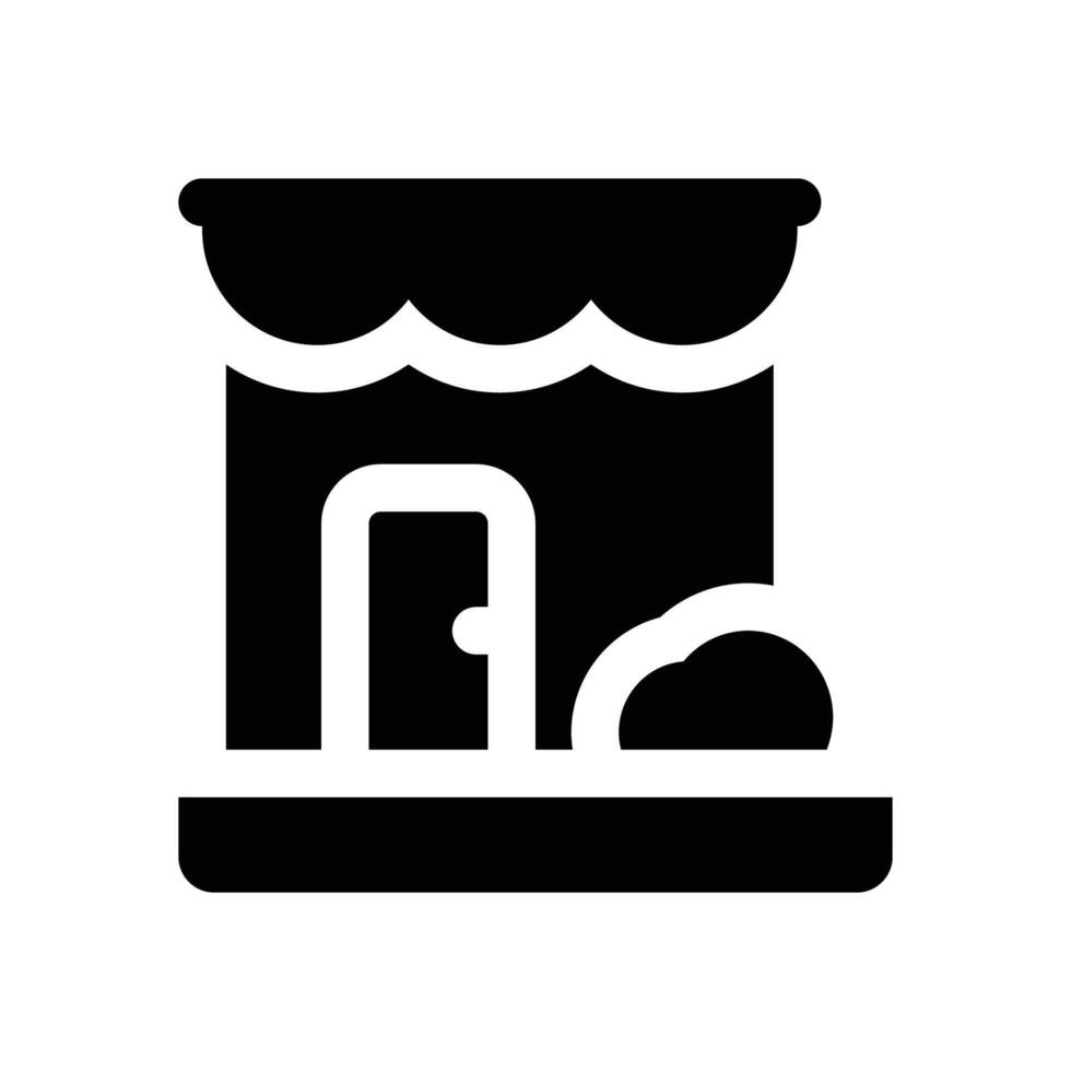 shop glyph icon. Strong and solid icon for websites and mobile apps. vector