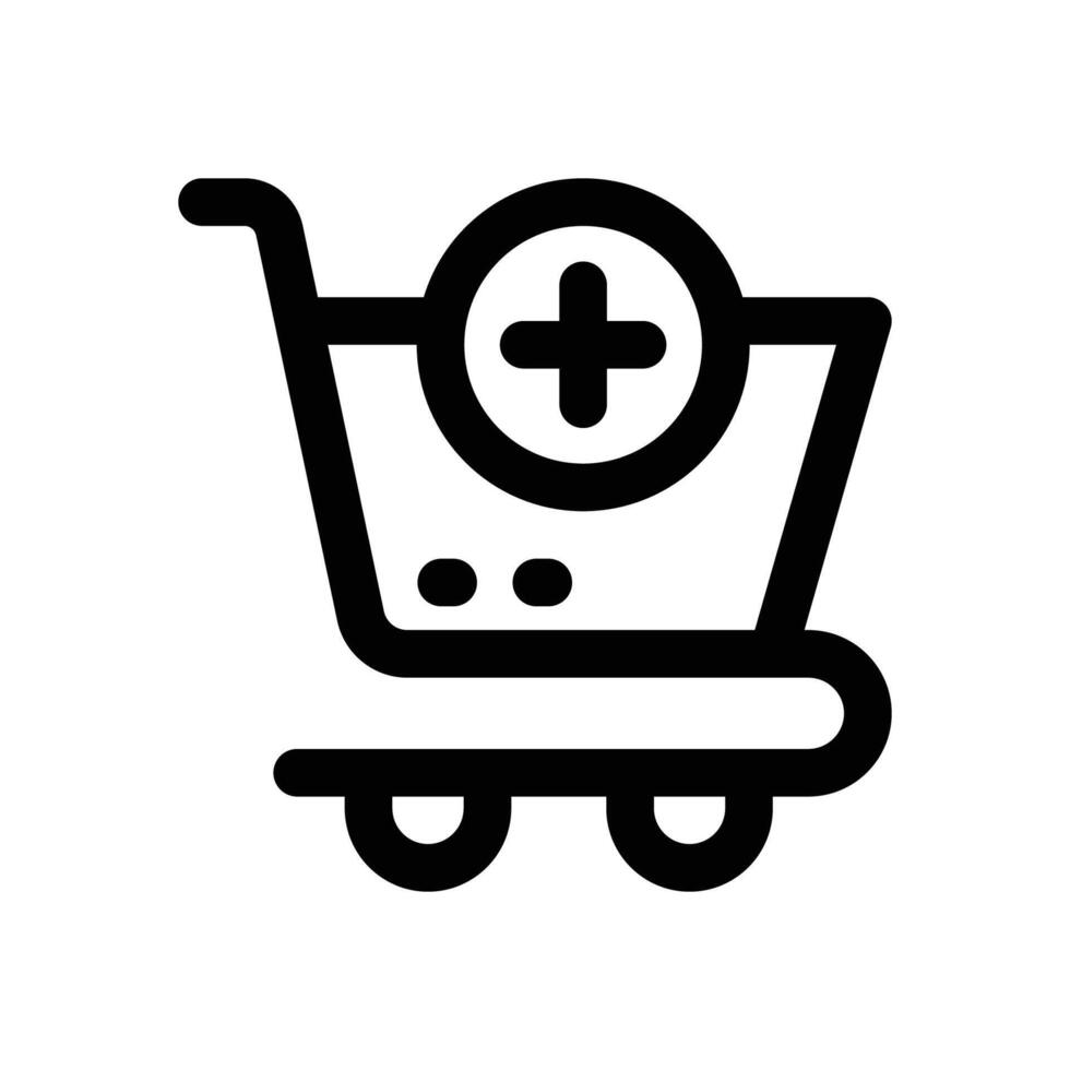 add to cart line icon. Clean and minimalist icon for websites and mobile apps. vector