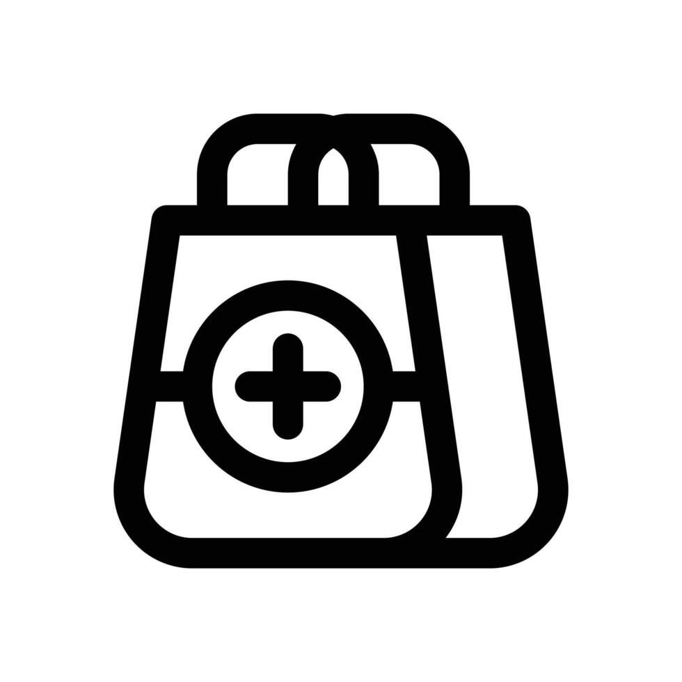 add to bag line icon. Clean and minimalist icon for websites and mobile apps. vector