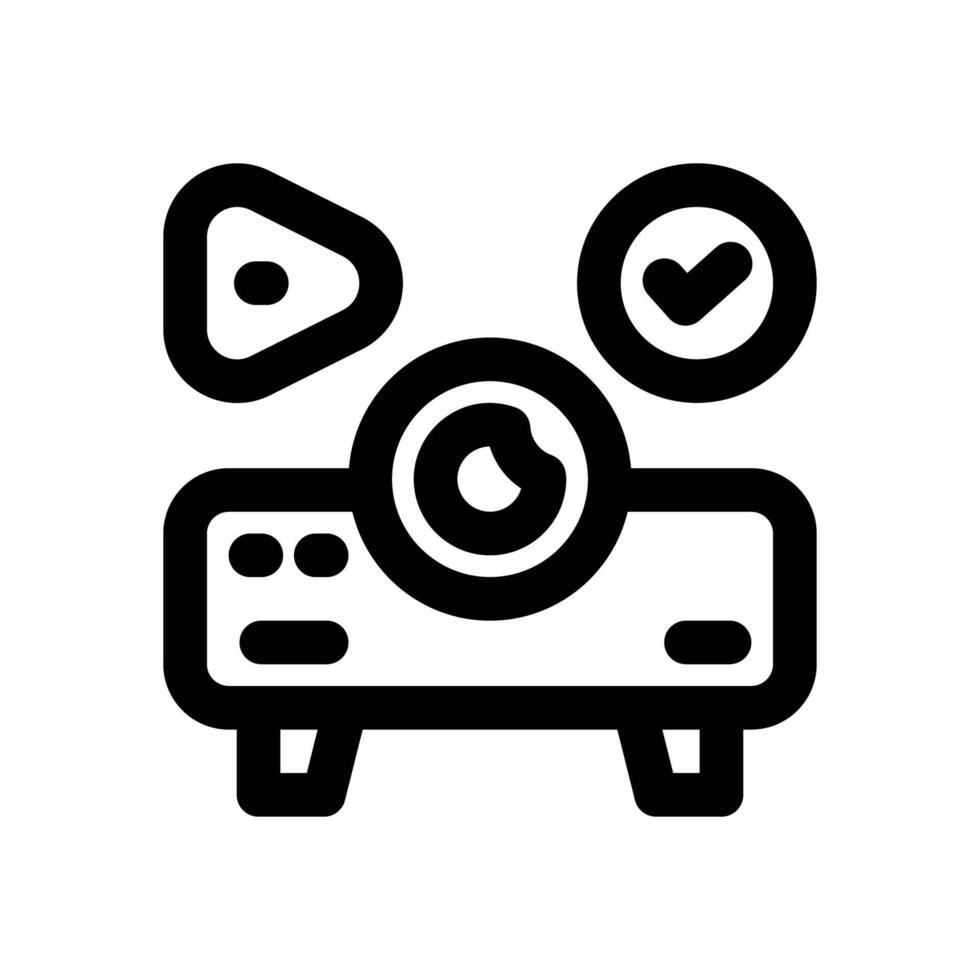 projector line icon. Clean and minimalist icon for websites and mobile apps. vector
