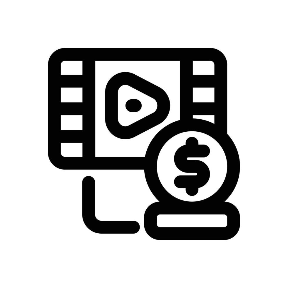 film budget line icon. Clean and minimalist icon for websites and mobile apps. vector