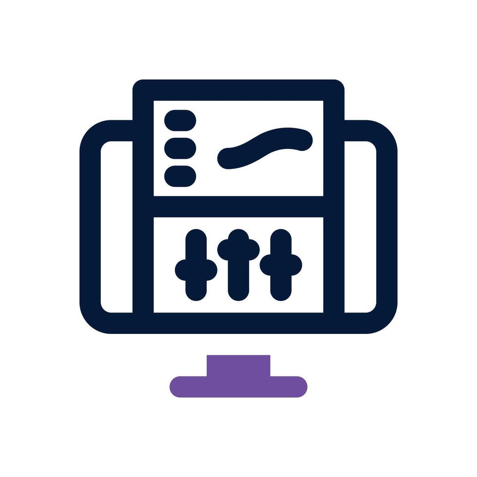 sound editing dual tone icon. Sleek and modern icon for websites and mobile apps. vector