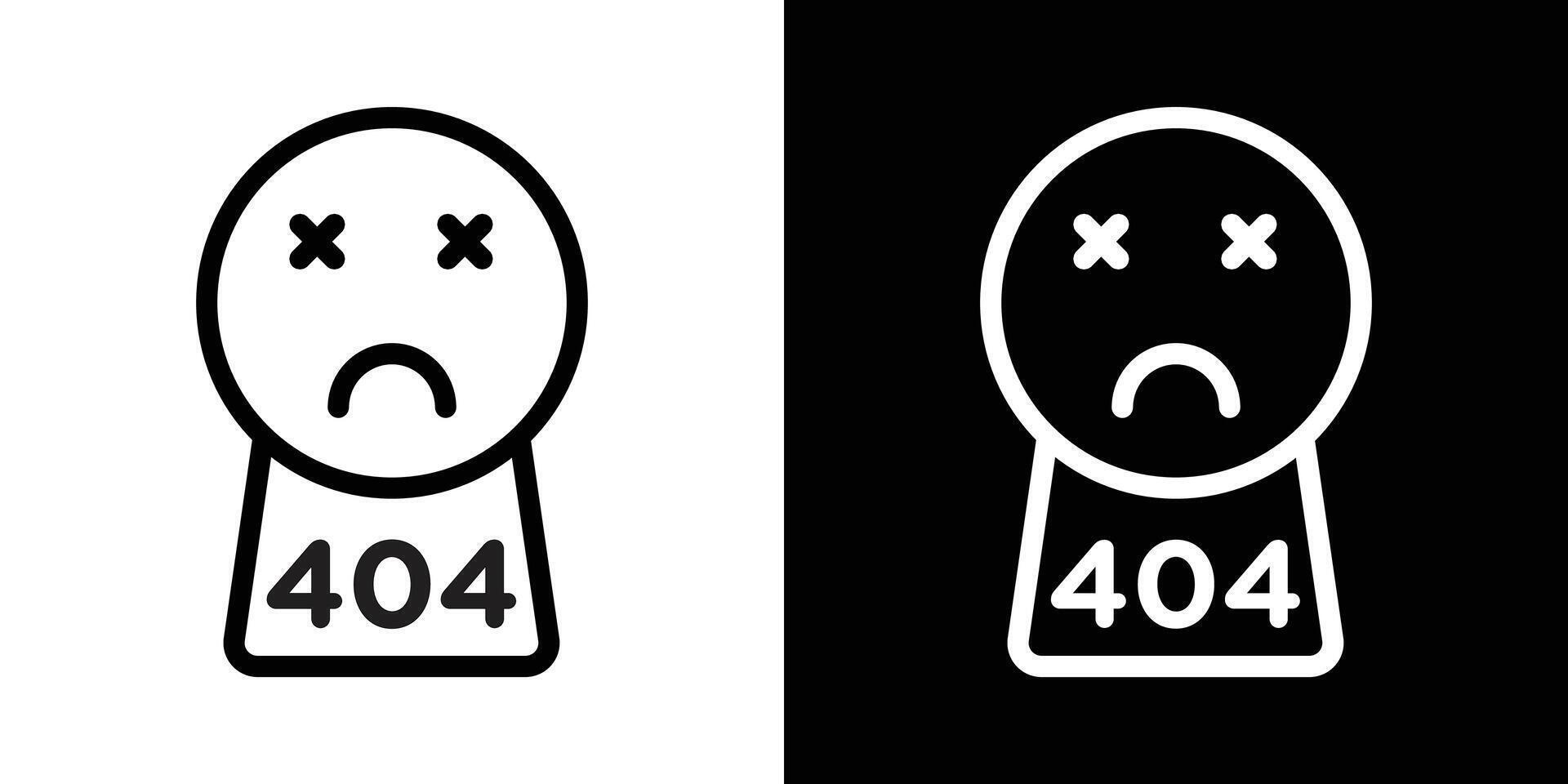 404 Error icons vectors set in stroke line style.. EPS10