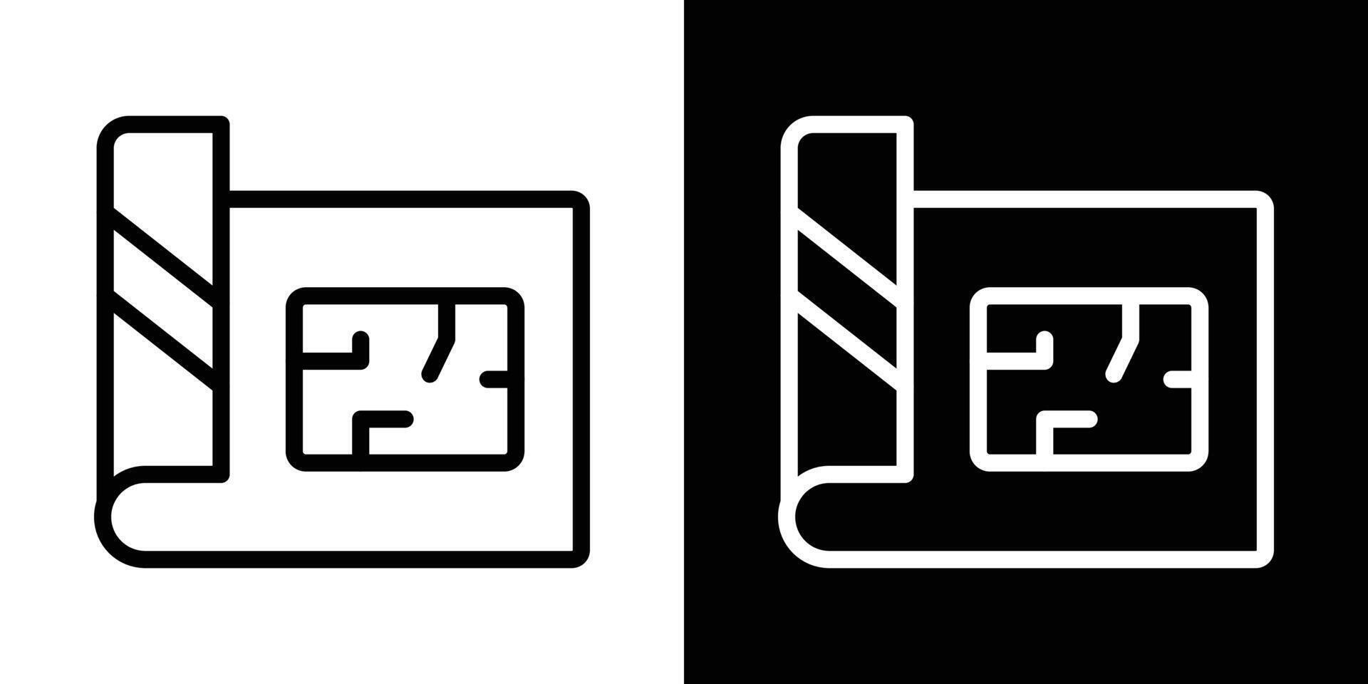 Architecture plan icons vectors set in stroke line style.. EPS10
