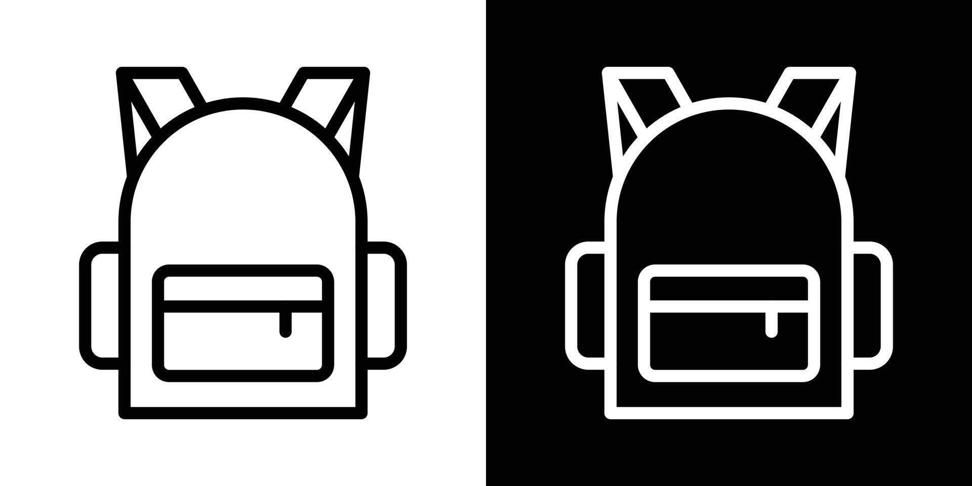 Backpack icons vectors set in stroke line style.. EPS10