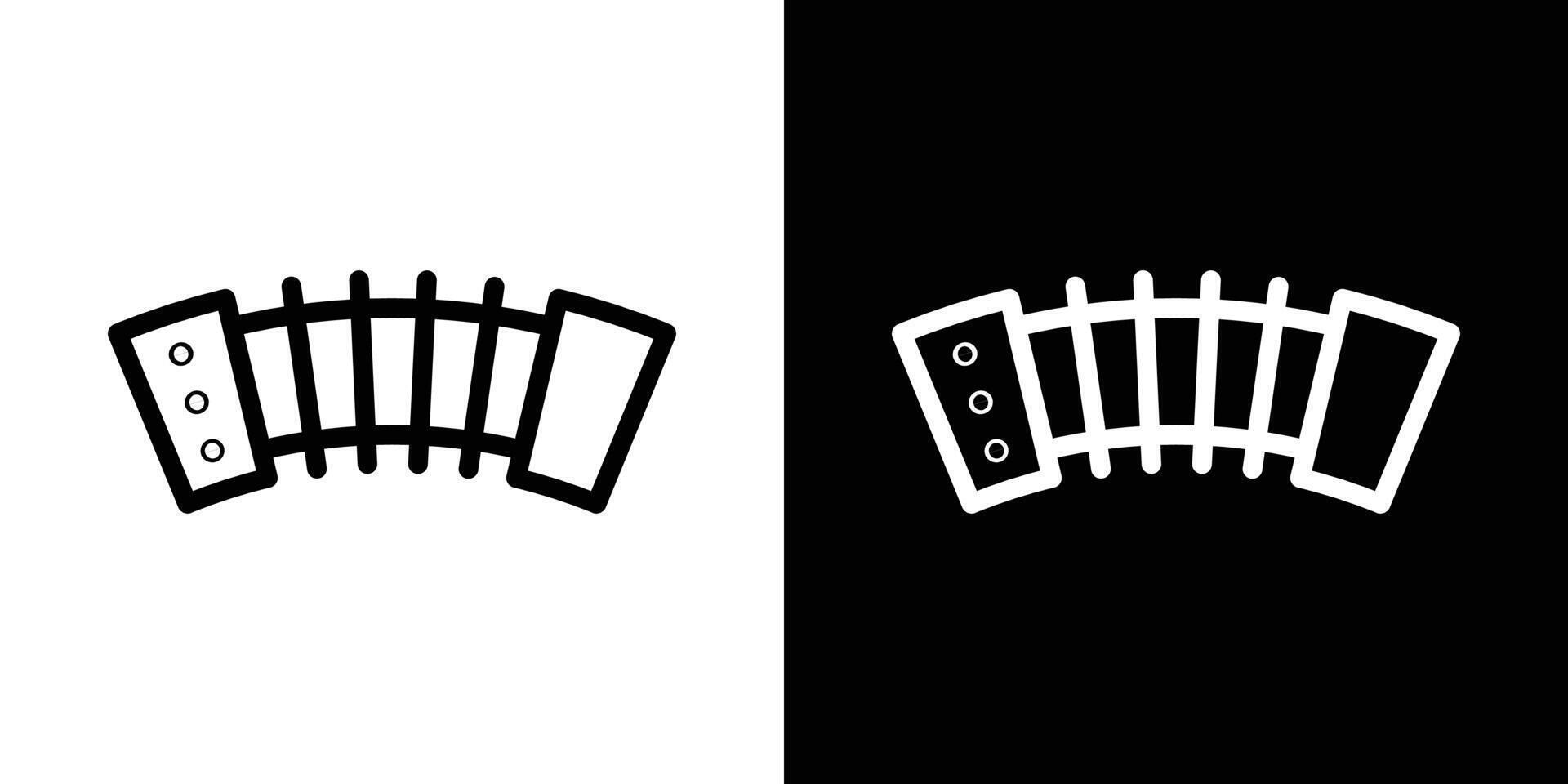 Bandoneon instrument icons vectors set in stroke line style.. EPS10