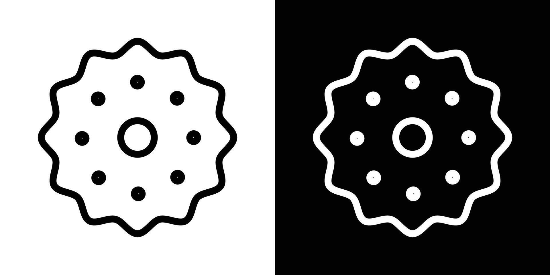 Biscuit icons vectors set in stroke line style.. EPS10
