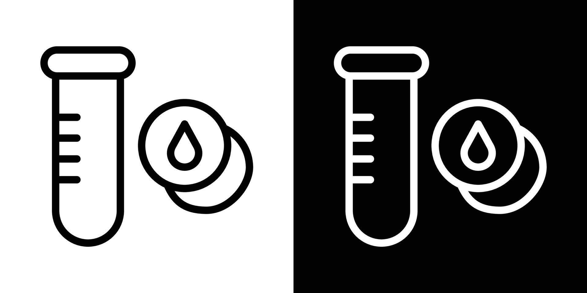 Blood test icons vectors set in stroke line style.. EPS10