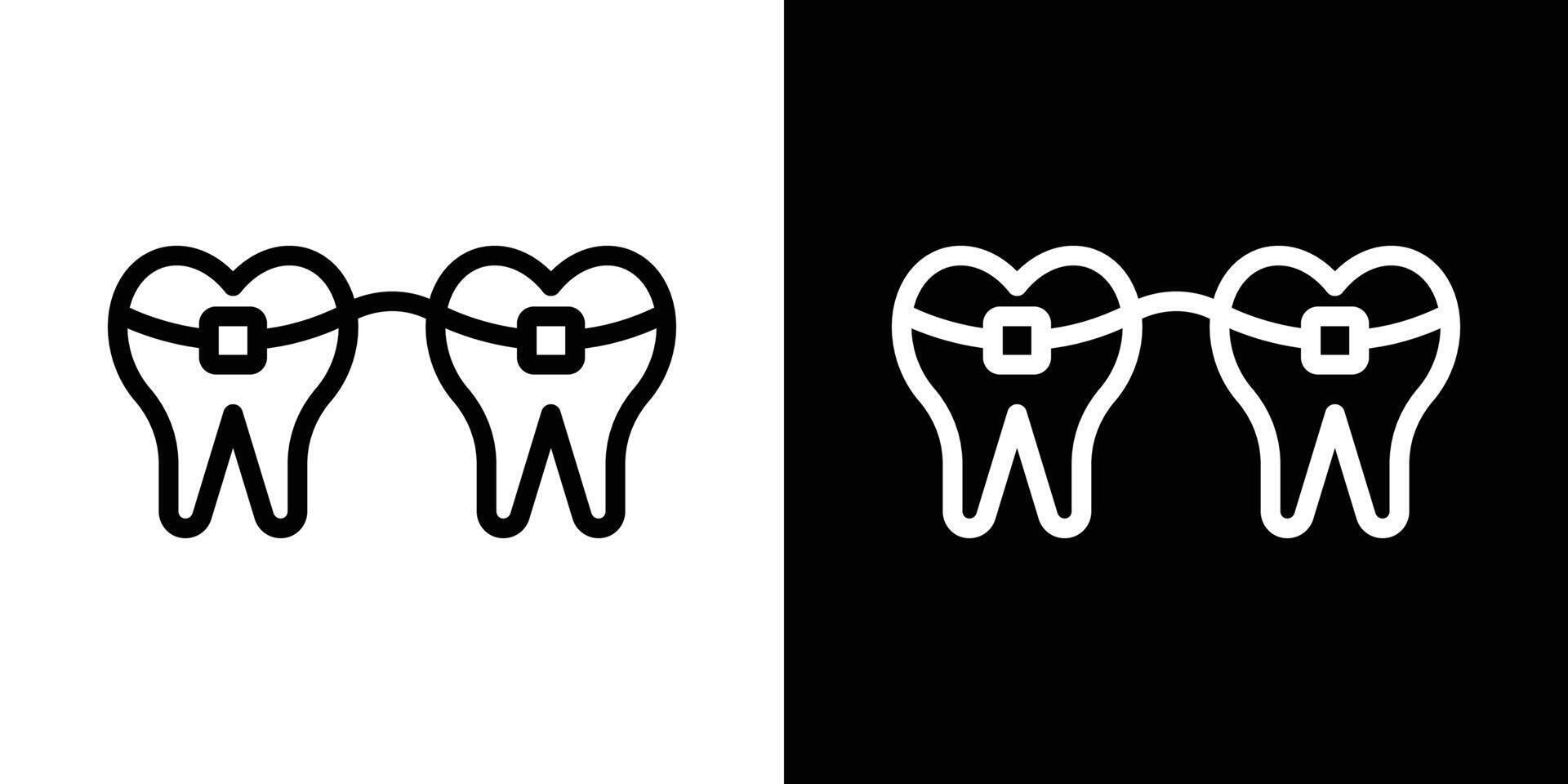 Braces icons vectors set in stroke line style.. EPS10