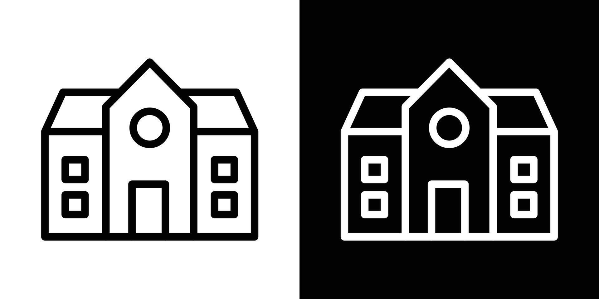 Campus icons vectors set in stroke line style.. EPS10