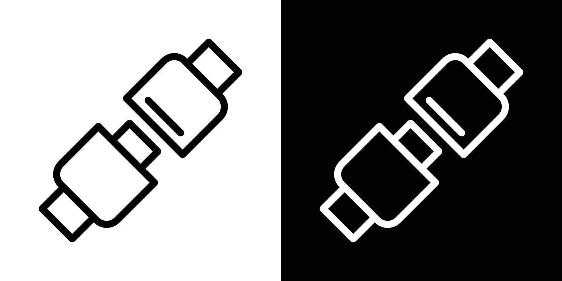 Car seat belt icons vectors set in stroke line style.. EPS10