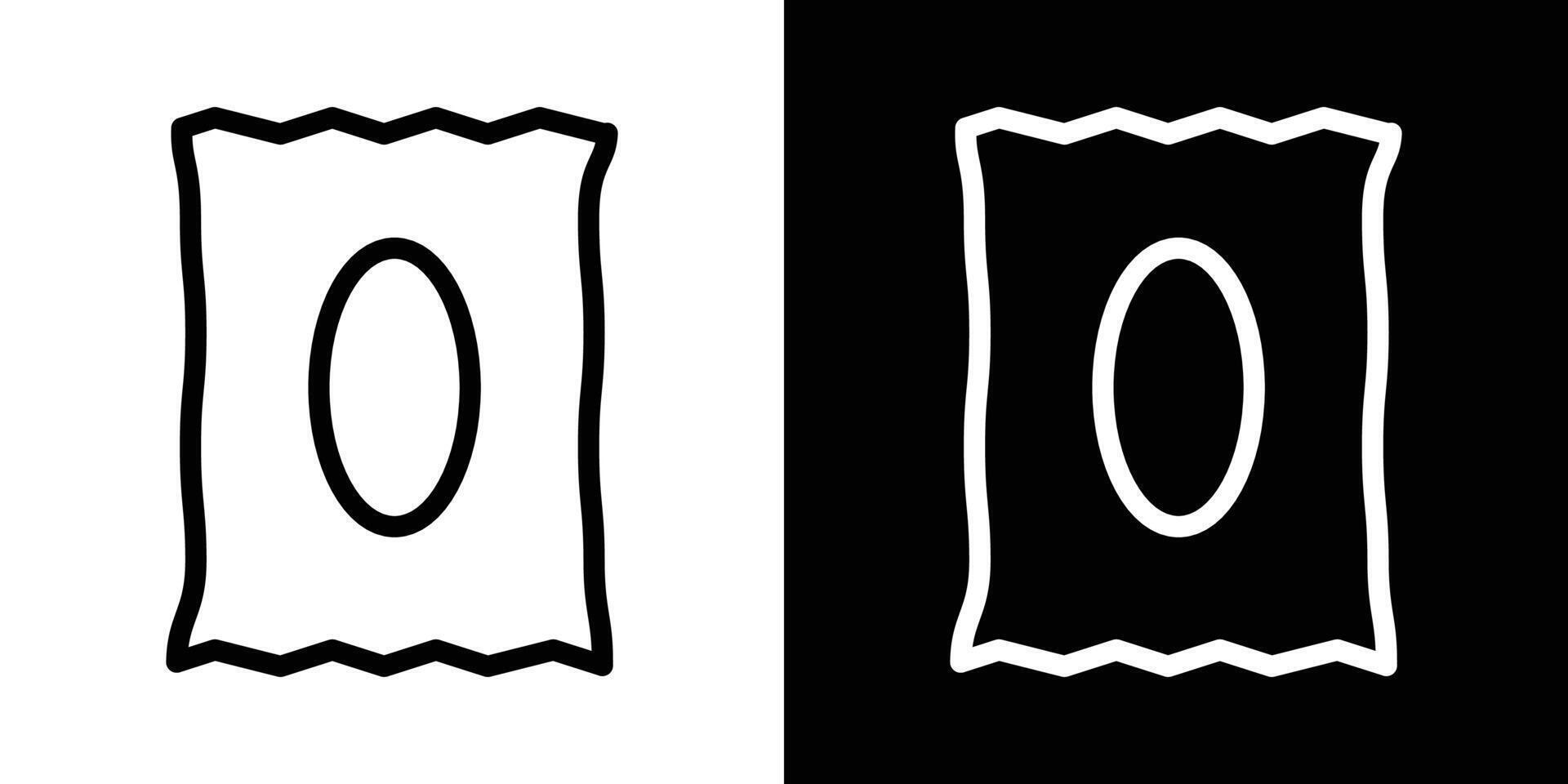 Chips bag icons vectors set in stroke line style.. EPS10
