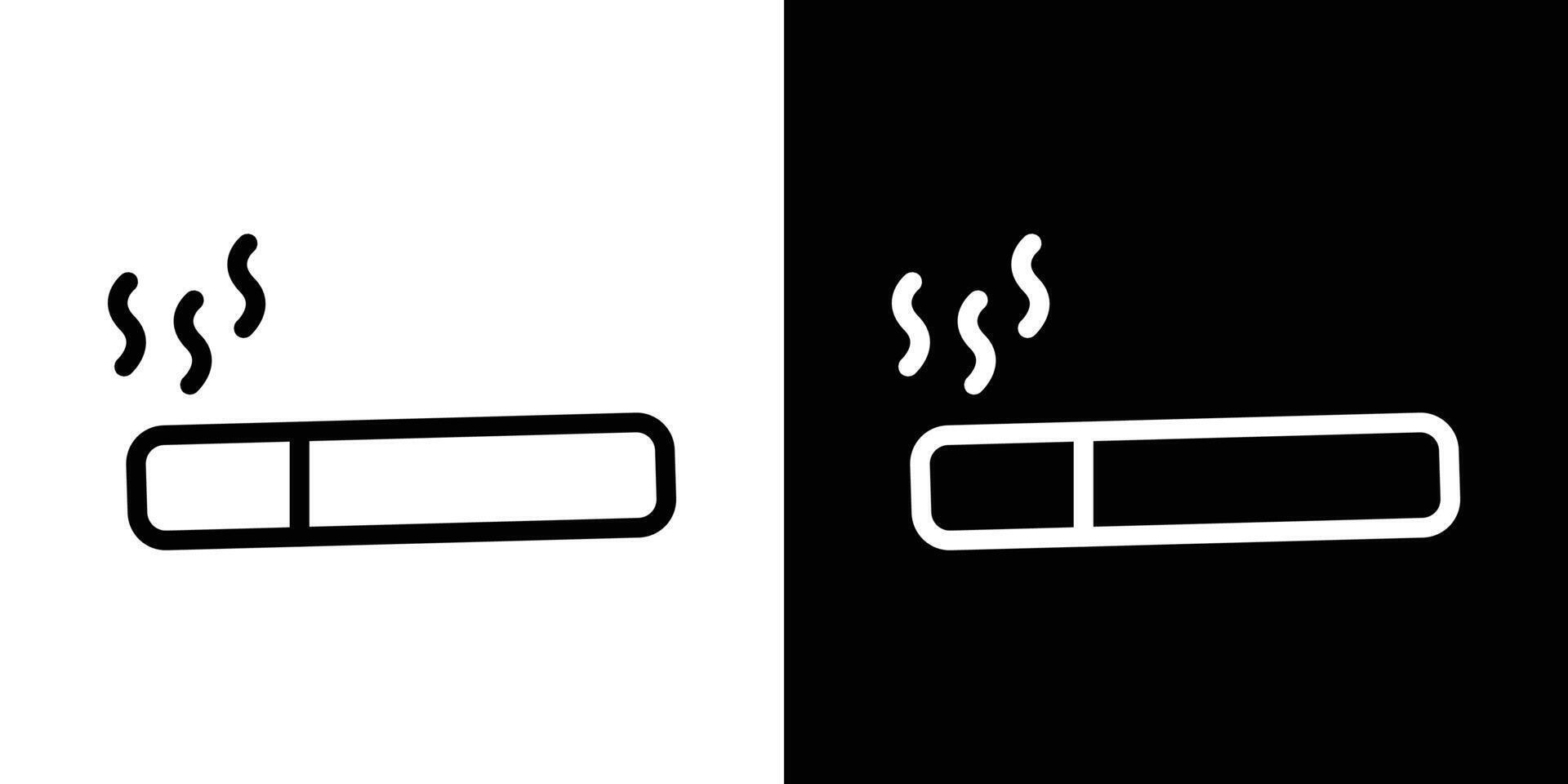 Cigarette icons vectors set in stroke line style.. EPS10