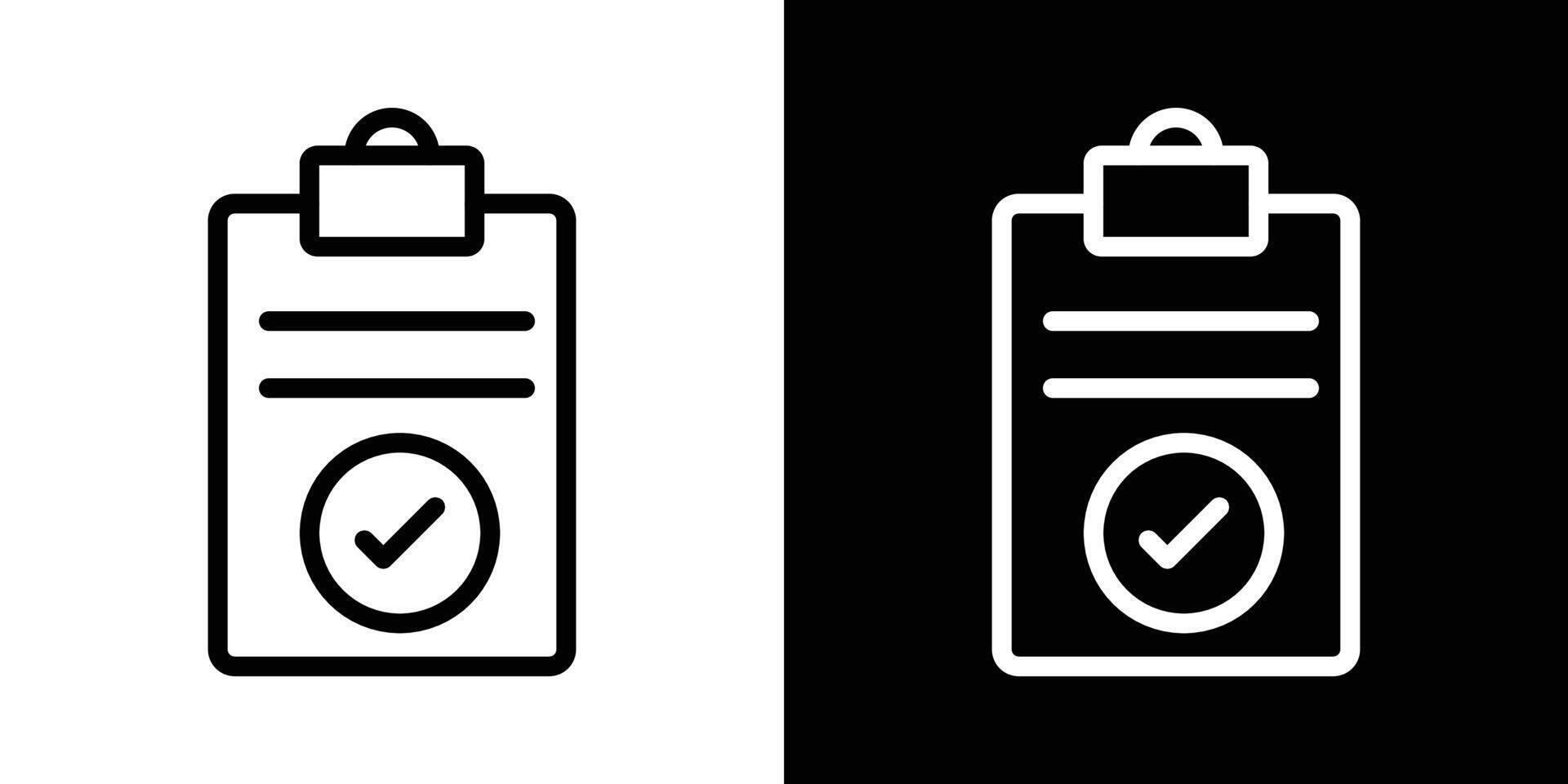 Clipboard check icons vectors set in stroke line style.. EPS10