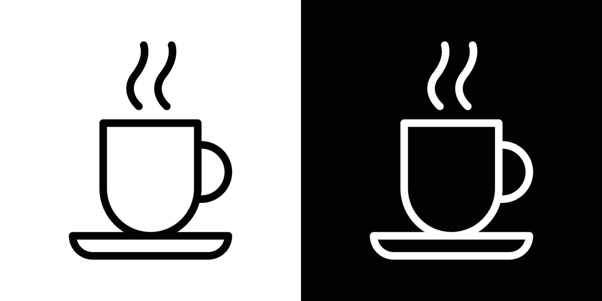 Coffee mug icons vectors set in stroke line style.. EPS10