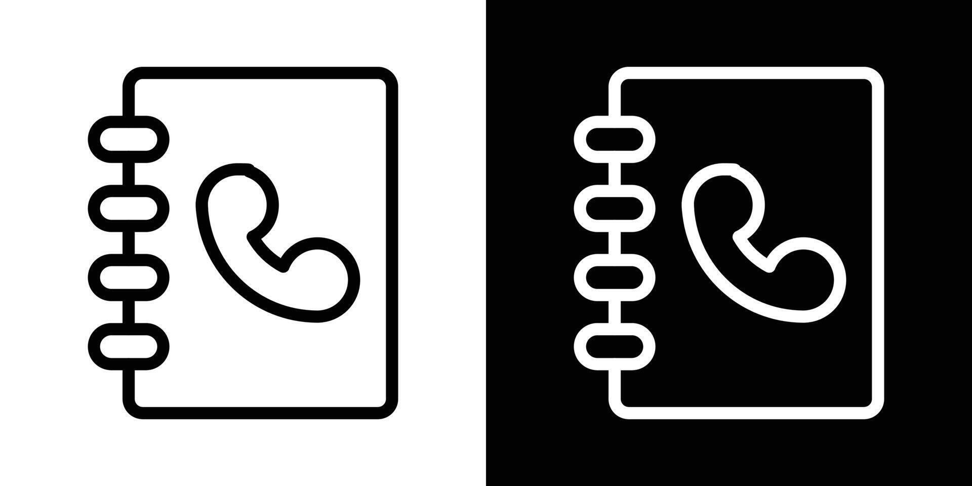 Contact book icons vectors set in stroke line style.. EPS10