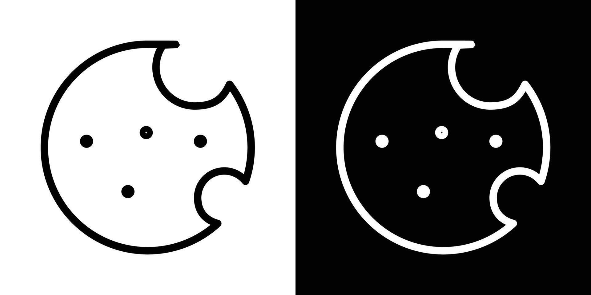 Cookie icons vectors set in stroke line style.. EPS10